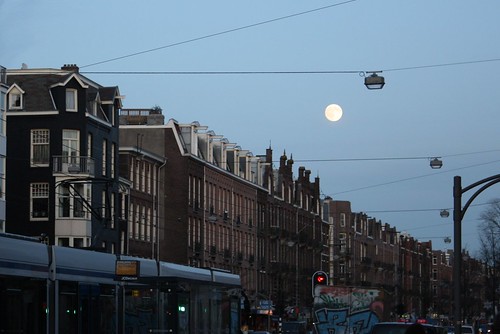 Moon over Amsterdam