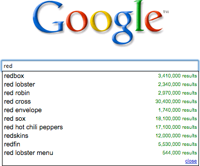 google web suggestions