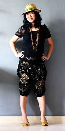 His & Hers Black & Gold Pants