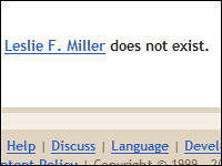 Leslie F. Miller Does Not Exist