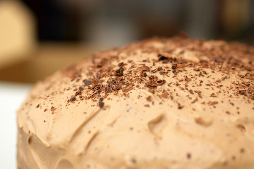 chocolate espresso cake with chocolate mascarpone frosting