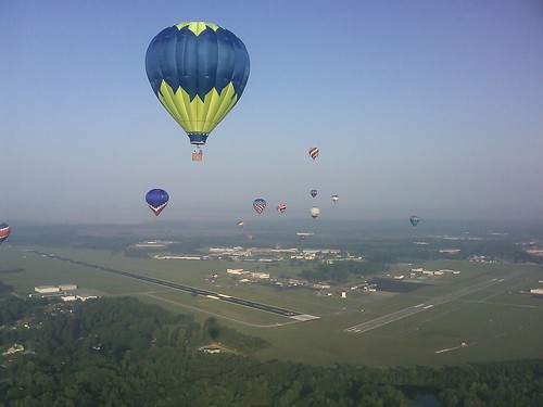 Up in hot air balloon