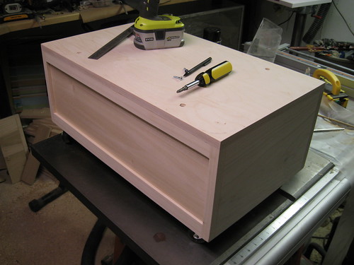 drawer completed, and recessed a bit