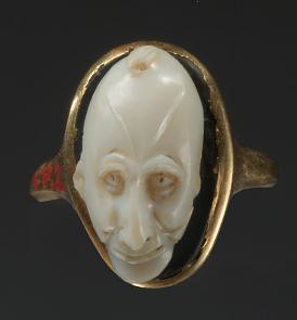 A Roman Agate Cameo With a Frontal Head of a Grotesque, a Unique Representation