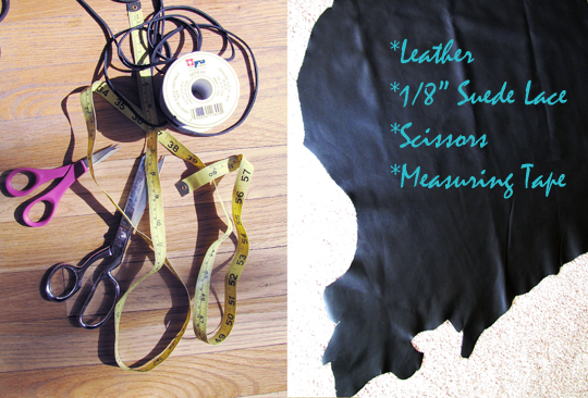 Leather Wrap Belt+Raw Edges+Materials+DIY