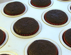 Dark Chocolate Mocha Cupcakes - Cooling