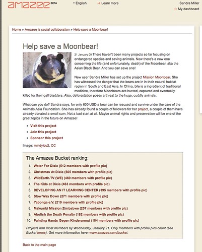 MISSION MOONBEAR PROJECT FEATURED ON AMAZEE SITE TODAY!!