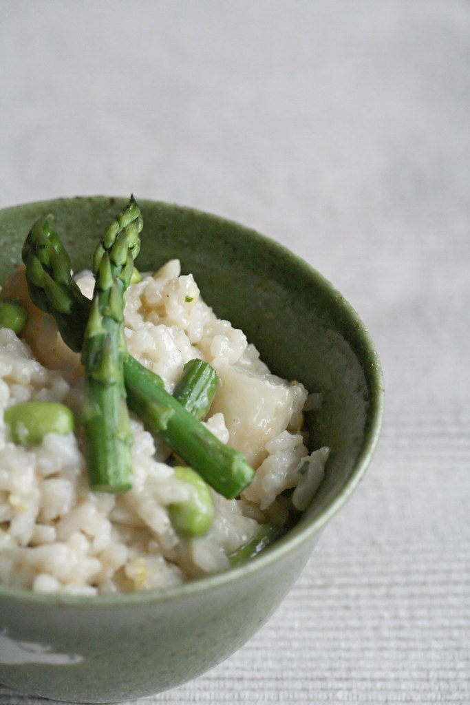 Spring Risotto with Edamame and Asparagus