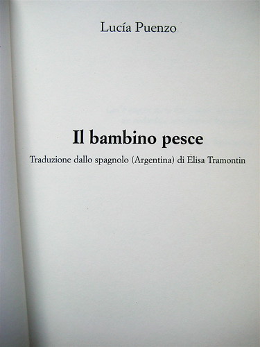 Lucía Puenzo, Il bambino pesce, la nuova frontiera 2009: frontespizio (part.)