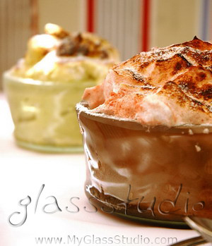 Souffle glass bowls