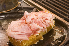 Piles of Ham with Black Pepper