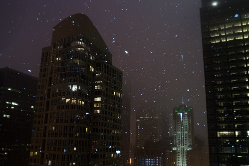 Downtown Chicago + snow