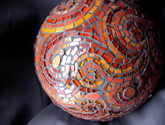 Mosaic Gazing Ball Detail