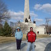 Carolyn and Sally at Oak Ridge Cemetery - Lincoln tomb in Springfield, IL