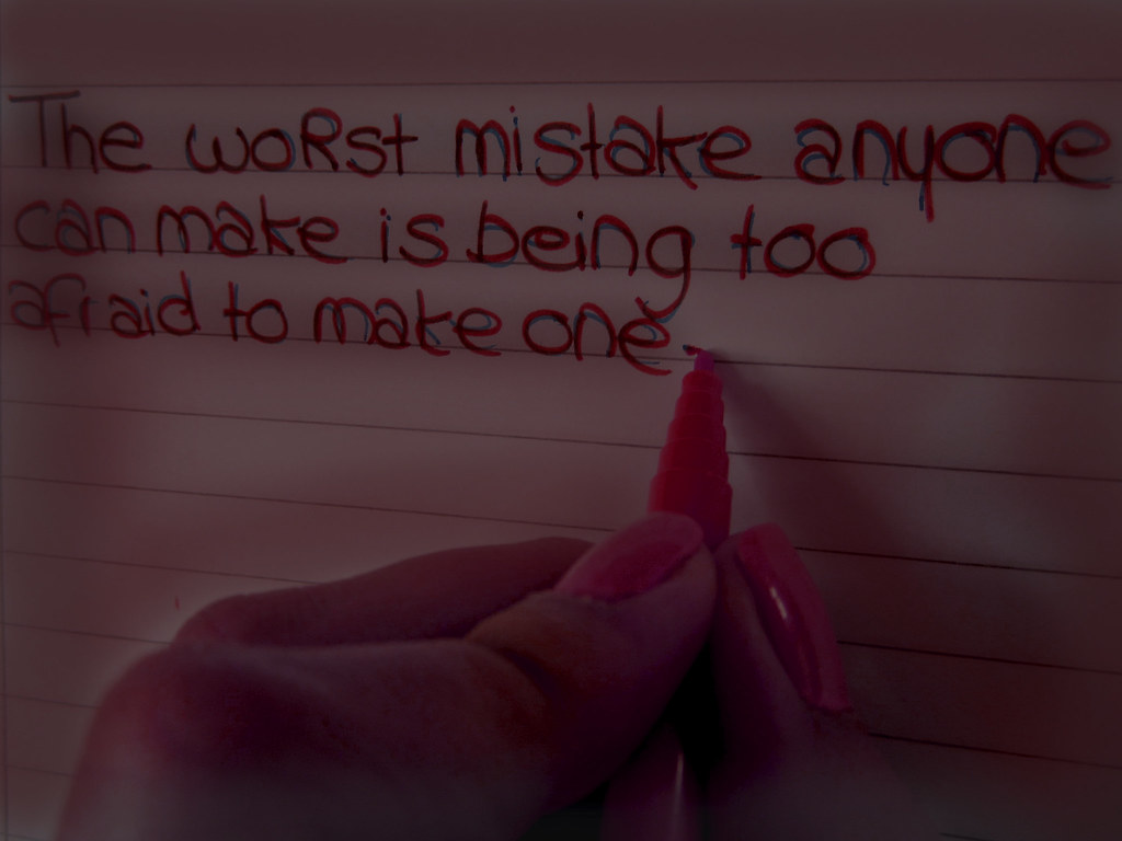 The worst mistake PddW Tags pencil writing dark hand anyone text