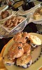 Amazing breakfast cakes at Gunn Historic Inn. Sonora, CA.
