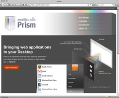 Mozilla Prism 1.0 homepage
