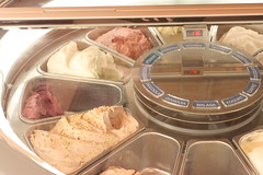 rotating gelato case