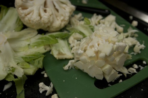 choppin cauliflower