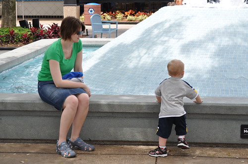 I should have been grateful that he went for the fountain and not the gift shop toys.  I wasnt.