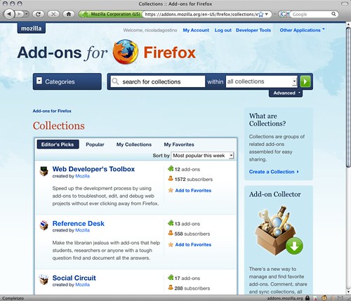 Mozilla Firefox Collections