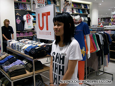 All the staff wear Uniqlo tees