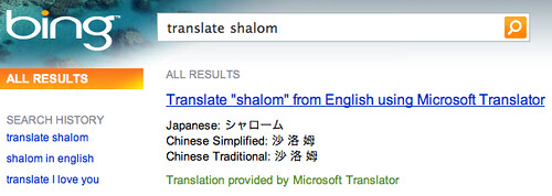 Bing Translator Answer