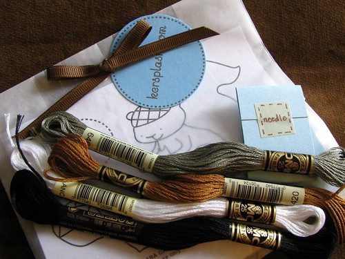 Squirrel embroidery kit