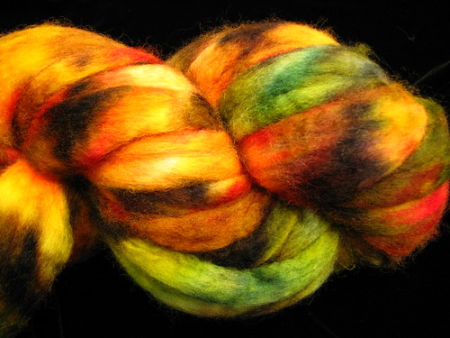 Autumn Blend Hand Dyed BFL Wool Top Roving