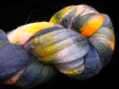 Sunrise Hand Dyed BFL Wool Top Roving