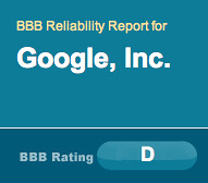 Google's Poor BBB Rating