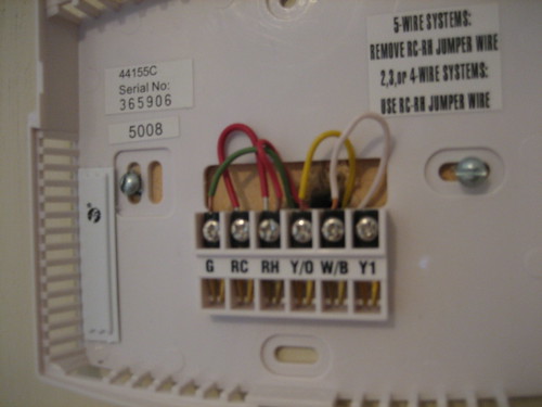 Problem: Goodman GMNT To Hunter 44155C Thermostat - HVAC ... goodman hvac thermostat wiring color code 