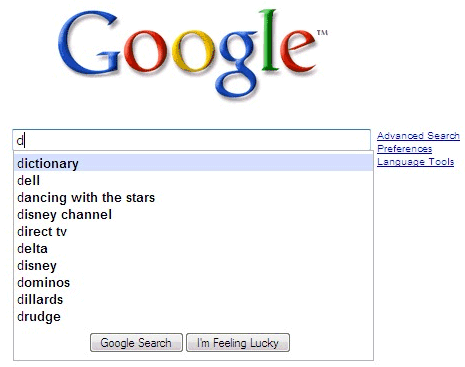 Google Suggest Test