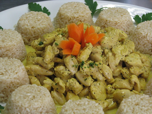 Pollo al Curry con riso al Pilaf