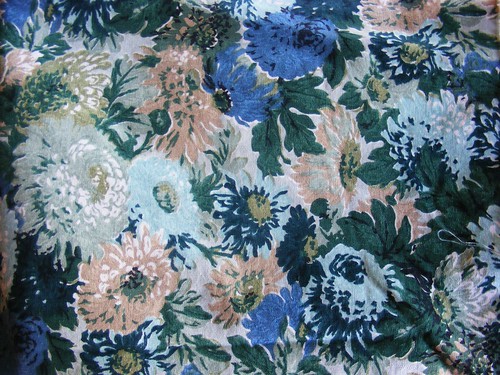 blue floral fabric