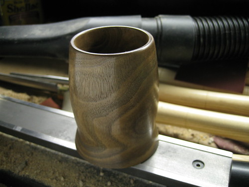 tung oil applied to turned Eucalyptus cup