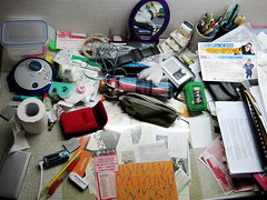 cluttered desk