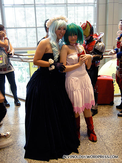A pair of female cosplayers