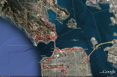 San Francisco Bay Ride (red line)