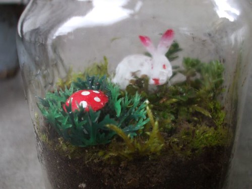 making terrariums with Diane