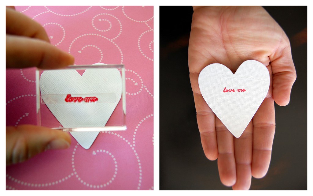 hand stamped valentine