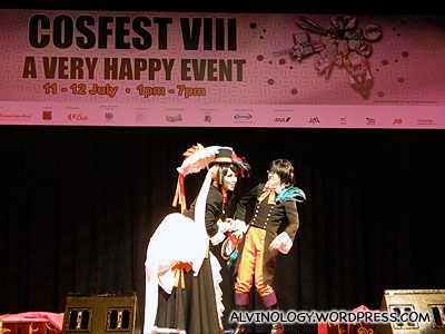 Group performing a skit