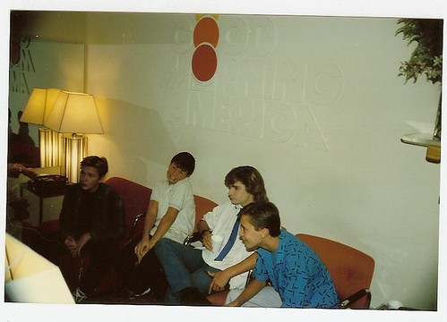 Waiting to promote Stand By Me on Good Morning America in 1986