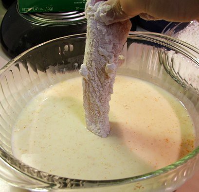 Chicken Strip in Milk Mixture