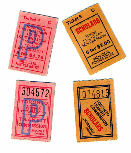 Old TTC tickets - Spacing Toronto
