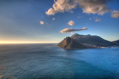 View from Chapmans Peak of Hout Bay harbour