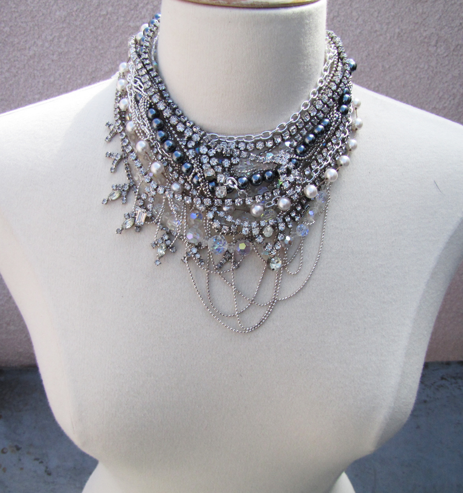 DIY-Tom-Binns-rhinestone-chains-pearl-chunky-choker-collar-necklace-13
