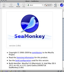 Seamonkey 2 beta 1 - about