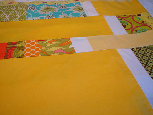 yellow quilt top