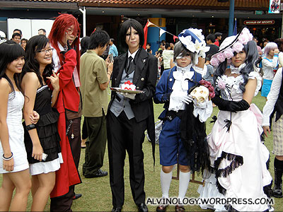 Presume these are not cosplayers, but gothic lolita fans